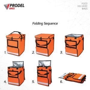 Multi Compartment Orange Food Delivery Backpack Prodel Swift LC24 – 353545 thermal delivery bag for bicycle courier Deliveroo, Just Eat, Globo