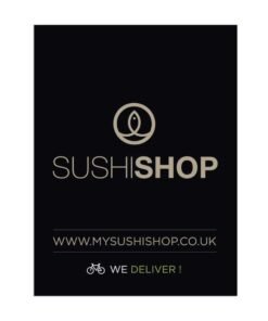 Digital printing on PVC. Sushi Shop logo. Sushi Shop Bag