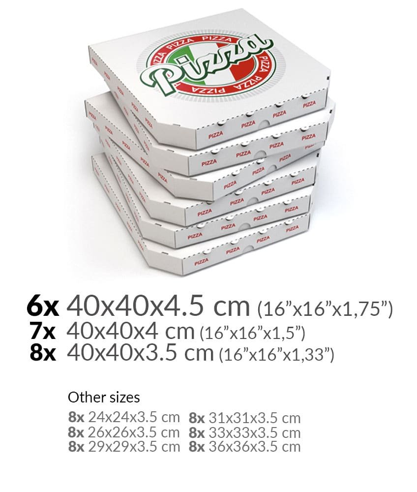 6 pizza