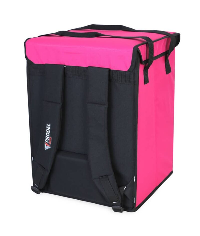 Foldable Insulated Backpack Prodel Swift LT Plus Pink – 353545. thermal delivery bag for bicycle courier Uber Eats, Deliveroo, Just Eat, Globo